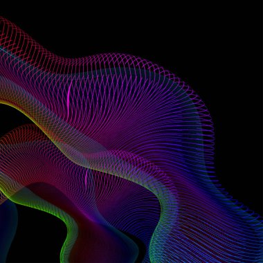 soyut kablo bozulmaları, hareket efektli vektör bileşimi