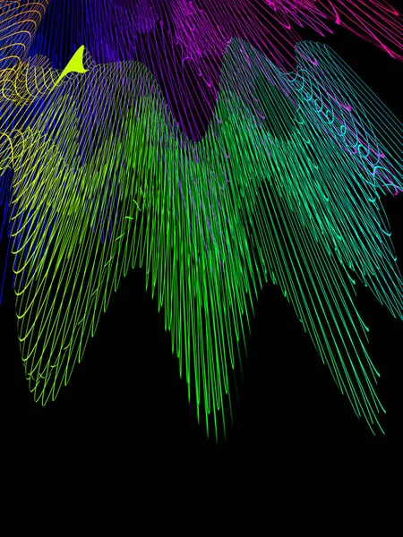 Abstracte Draadvervormingen Vectorsamenstelling Met Bewegingseffect — Stockvector