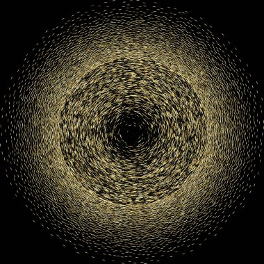 Arka plan gradyan etkisi optik yanılsama. Etkisi noktalarla. Mozaik soyut kompozisyon. Ritmik Sarı kiremit. Dekoratif şekiller. Altın parçacıkları. Tahıl doku