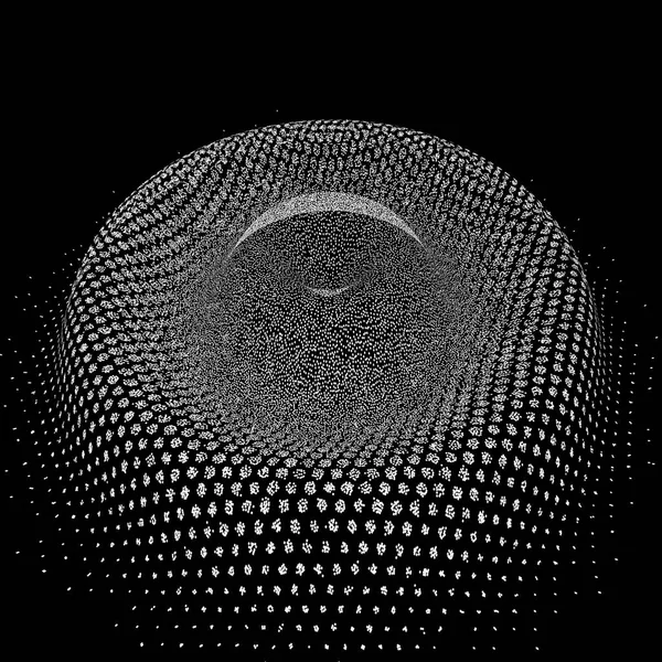 抽象的な背景 グラデーション効果の錯覚 効果を点描します リズミカルなモザイク タイルの組成物 装飾的な背景 — ストックベクタ