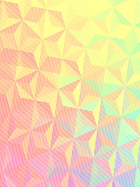 Vecteur Tridimensionnel Effet Spécial Illusion Optique Modèle Avec Tuiles Polygonales — Image vectorielle