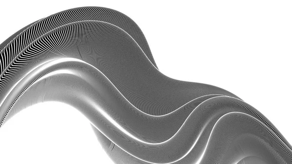 Vector Ondas Rayadas Composición Abstracta Líneas Curvas Con Espacio Copia — Archivo Imágenes Vectoriales