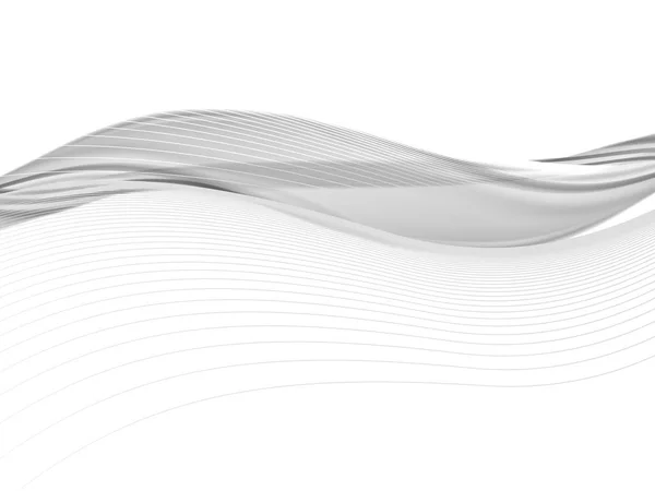 Línea Vectorial Ondulada Curva Eps10 Con Transparencia Composición Abstracta Con — Vector de stock