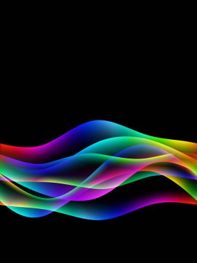 dinamyc akışı, stilize dalgalar, vektör