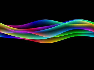 dinamyc akışı, stilize dalgalar, vektör