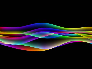 dinamyc akışı, stilize dalgalar, vektör