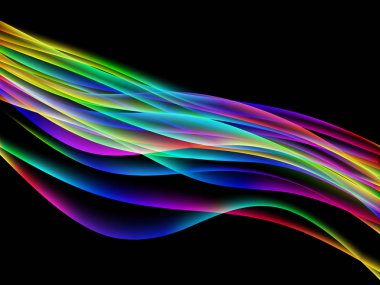 dinamyc akışı, stilize dalgalar, vektör