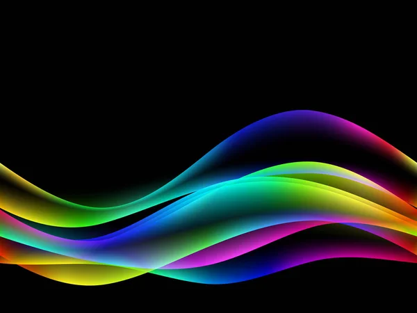 Dinamyc akışı, stilize dalgalar, vektör — Stok Vektör