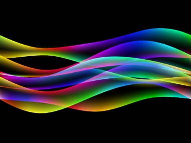 dinamyc akışı, stilize dalgalar, vektör