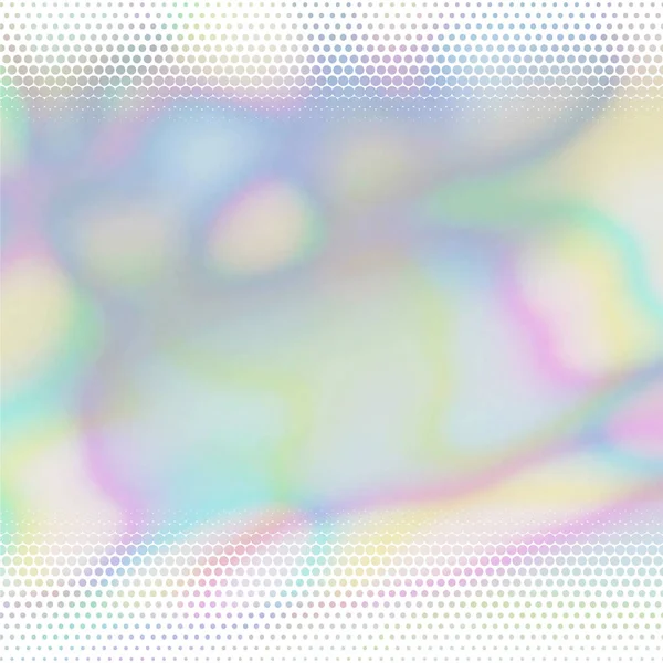 Abstrakter irisierender holographischer Hintergrund, Vektornetzverlauf — Stockvektor