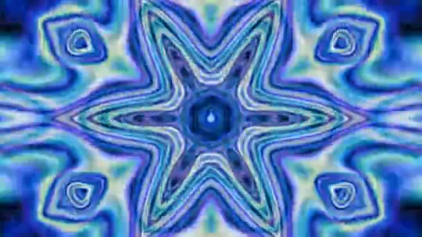 Blaues Kaleidoskop-Ornament, Videoanimation — Stockvideo