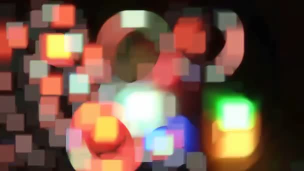 Film rapide bokeh, fond abstrait — Video