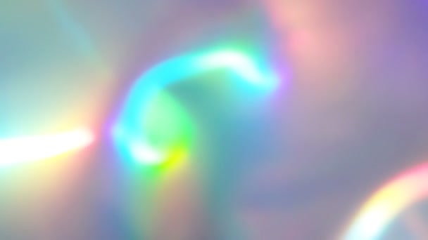 Fondo de pantalla en vivo holográfico abstracto iridiscente arco iris — Vídeo de stock