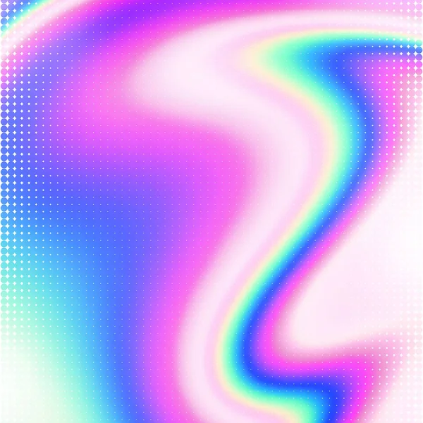 Fond holographique irisé abstrait, gradient de maille vectorielle — Image vectorielle