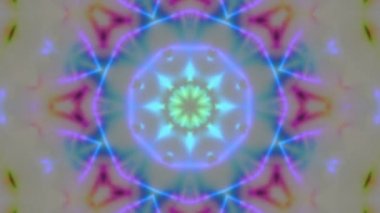 Geometrik süs, canlı duvar kağıdı, yavaş hareket kaleydoskopik arka plan