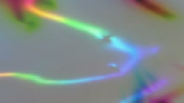 Rainbow iridescente abstrato holográfico papel de parede ao vivo — Vídeo de Stock