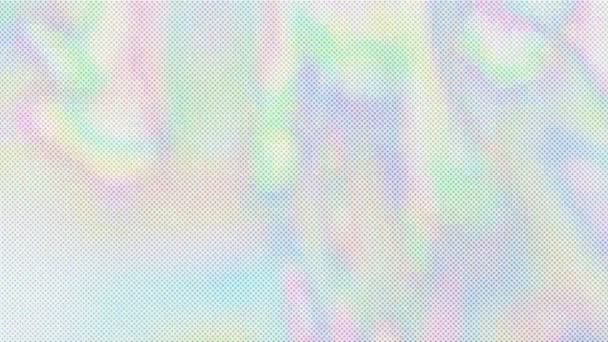 Holografikus absztrakt élő háttérkép. Szivárvány színű mozgó háttér — Stock videók