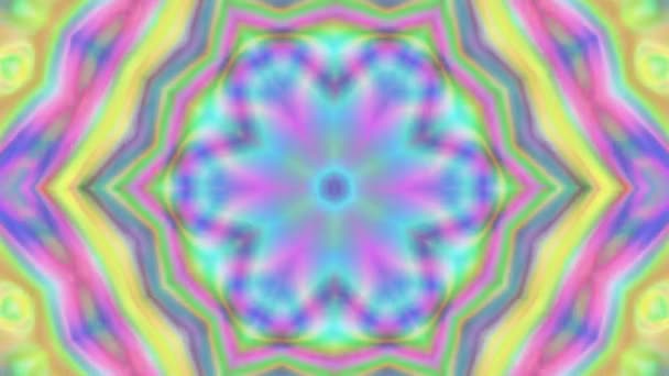 Geometrisches Ornament, Live-Tapete, kaleidoskopischer Zeitlupenfilm — Stockvideo