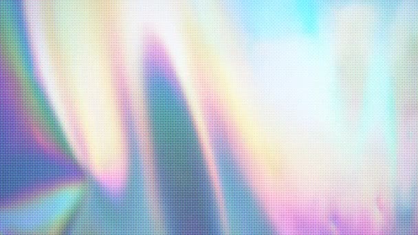 スローモーション抽象的なぼやけた背景、虹色のホログラフィック映画 — ストック動画