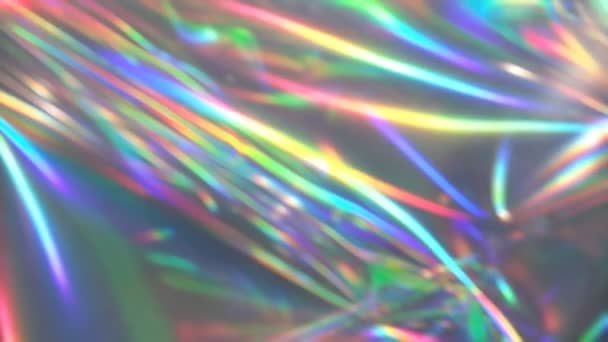 Rainbow iridescente abstrato holográfico papel de parede ao vivo — Vídeo de Stock