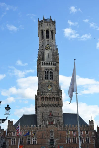 Brugge, Belçika West Flanders ili çan kulesi Ortaçağ çan kulesinde