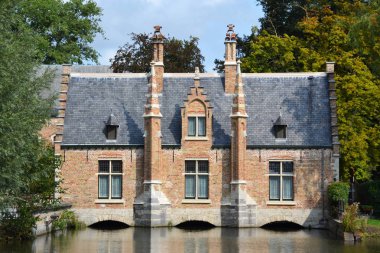 Binalar tarihi şehir merkezinde, Brugge, Belçika