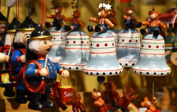 Vánoční Ozdoby Vánoční Trh Brugge Belgie — Stock fotografie