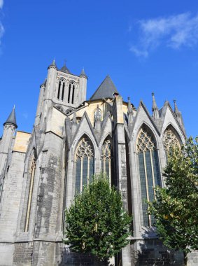 Ghent, Belçika tarihi şehir merkezinde St. Nicholas Kilisesi (Sint-Niklaaskerk)