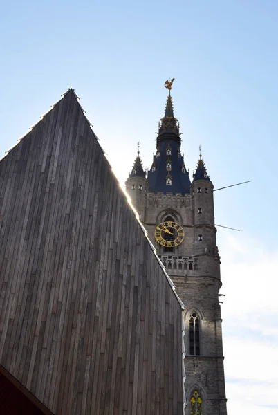 Башня Белфорт Историческом Центре Гента Бельгия — стоковое фото