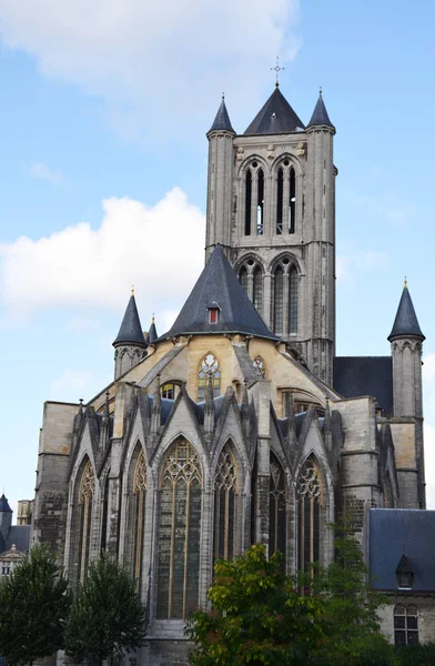 Chiesa San Nicola Sint Niklaaskerk Nel Centro Storico Gand Belgio — Foto Stock
