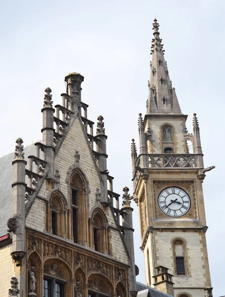 Torre Del Reloj Gent Bélgica — Foto de Stock