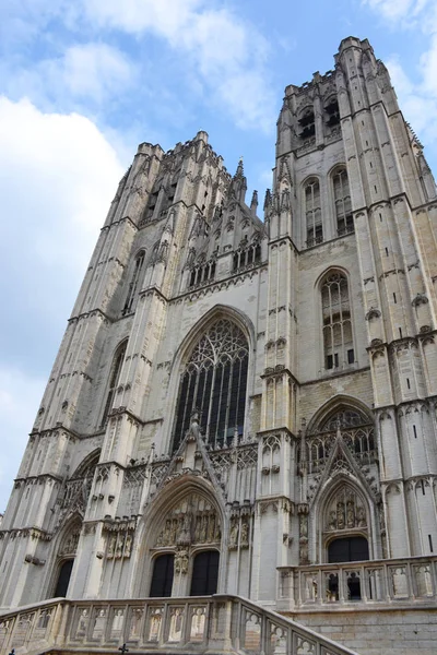 Katedrála Michael Gudula Treurenberg Hill Bruselu Belgie — Stock fotografie