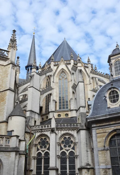 Catedral San Miguel Santa Gúdula Colina Treurenberg Bruselas Bélgica —  Fotos de Stock