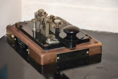 Old Morse instrument in a museum clipart