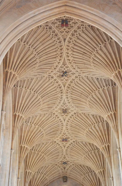 Interieur Van Bath Abbey Bath Somerset Verenigd Koninkrijk — Stockfoto