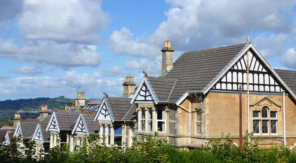 Old English houses in rural areas of Great Britain
