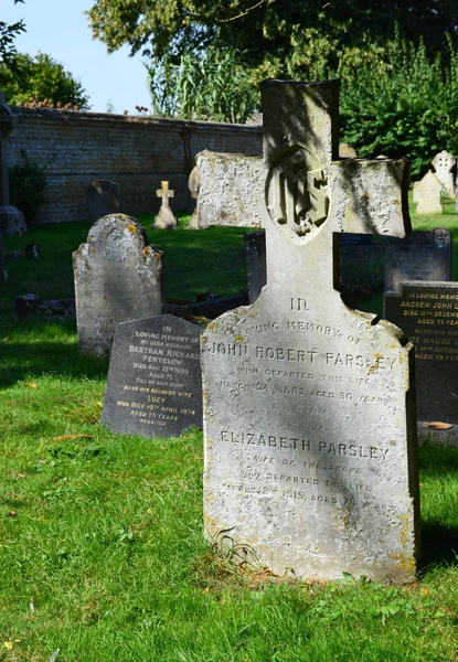 Andrew Mary Kilisesi Grantchester Ngiltere Mezar Taşları — Stok fotoğraf