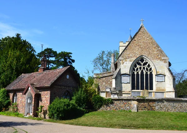 Kościół Andrew Mary Grantchester Wielka Brytania — Zdjęcie stockowe