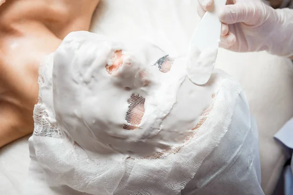 Γυναίκα με peeling κομμωτήριο spa — Φωτογραφία Αρχείου