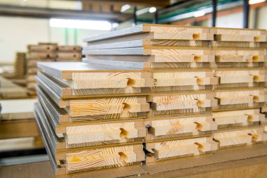 Arkaplan için ahşap kereste inşaat malzemesi