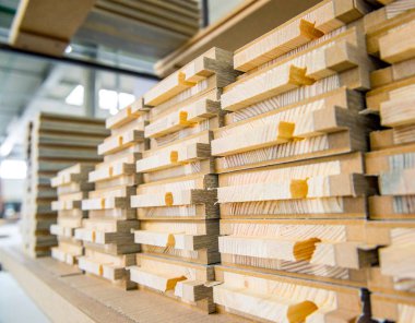 Arkaplan için ahşap kereste inşaat malzemesi