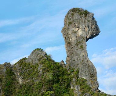 Cliff tavuk tavuk başına olarak da bilinen ada Koh Gai veya Koh Kai veya Koh Hua Khwan, Andaman deniz, Krabi il, Tayland gibi arıyorsunuz 