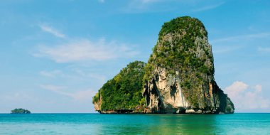 Koh Rang Nok Island view Phra Nang Beach, Krabi il, Tayland