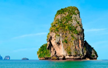 Phra Nang Beach, Koh Nok Adası, Krabi il, Tayland çaldı  