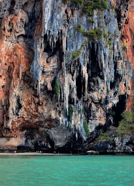 Phra Nang Beach Princess Cave Limestone Formations — Stock Photo, Image