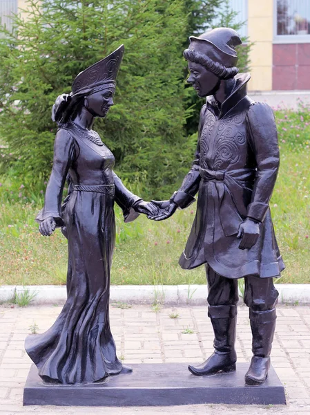 Nefteyugansk Russie Juillet 2019 Sculpture Ivan Princesse Maria Personnages Principaux — Photo