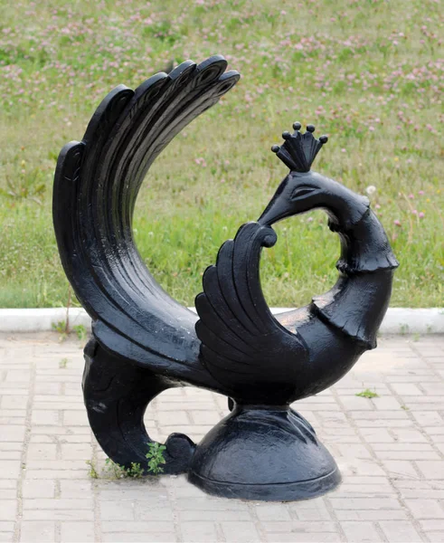 Nefteyugansk Russie Juillet 2019 Sculpture Fire Bird Personnage Célèbre Poème — Photo