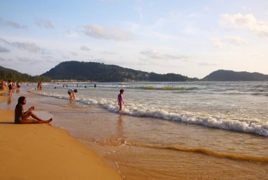 Patong Beach, Phuket, Tayland 12 Eylül 2019: Patong beach, Phuket, Tayland