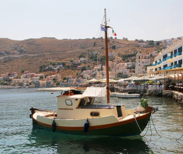 Barcos Pesca Puerto Symi Isla Symi Grecia — Foto de Stock