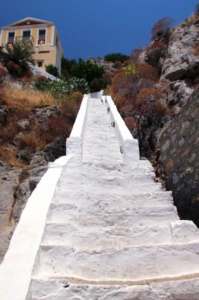 希腊西米岛石阶 — 图库照片